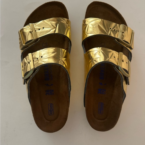 Birkenstock Arizona Leather Bronze Soft Footbed Sandal. Rare. Size: 7, 38 - Picture 13 of 13